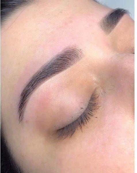 Eyebrow threading after