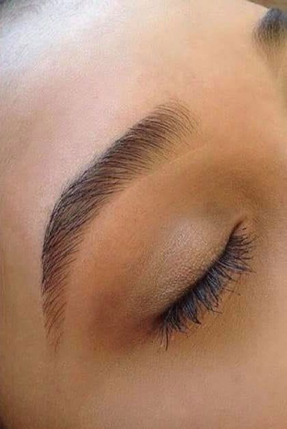 Eyebrow threading after